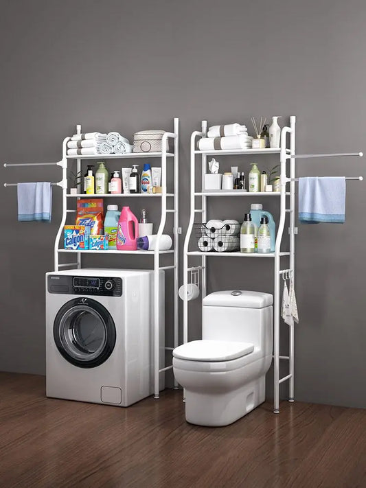 Bathroom Toilet Storage Rack Floor to Floor Toilet Rack Washroom Punching Free Washing Machine Basin Storage Rack